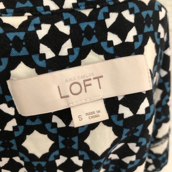 LOFT Sleeveless Geometric Print Dress - Picture 6 of 16